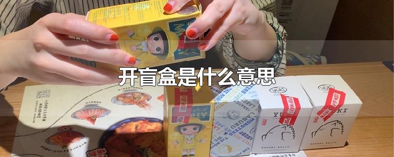 開盲盒是什么意思
