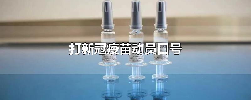 打新冠疫苗動(dòng)員口號(hào)